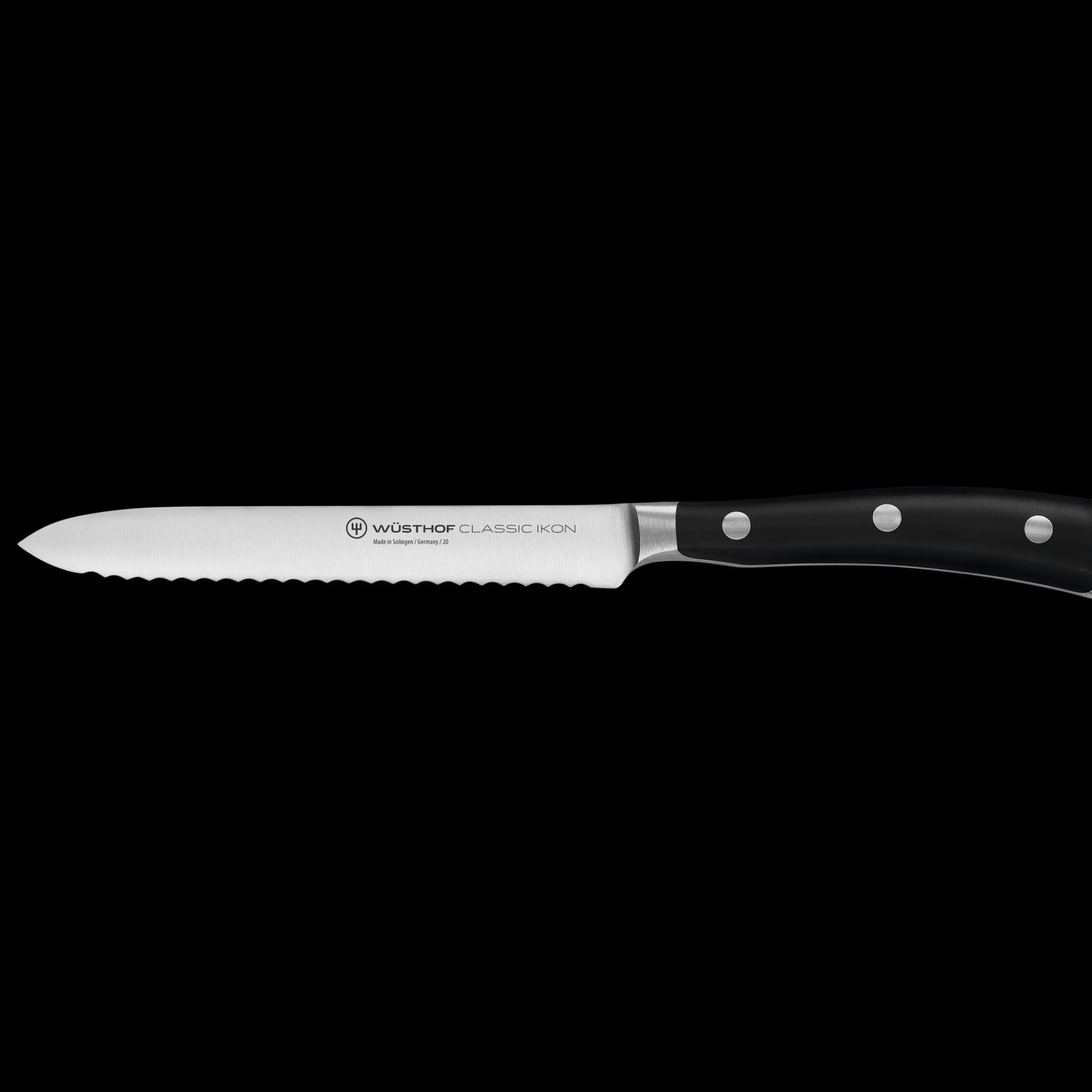 Wüsthof Utility Knives>Classic Ikon 5" Serrated Utility Knife