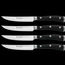 Wüsthof Steak Knives>Classic Ikon 4-Piece Steak Knife Set