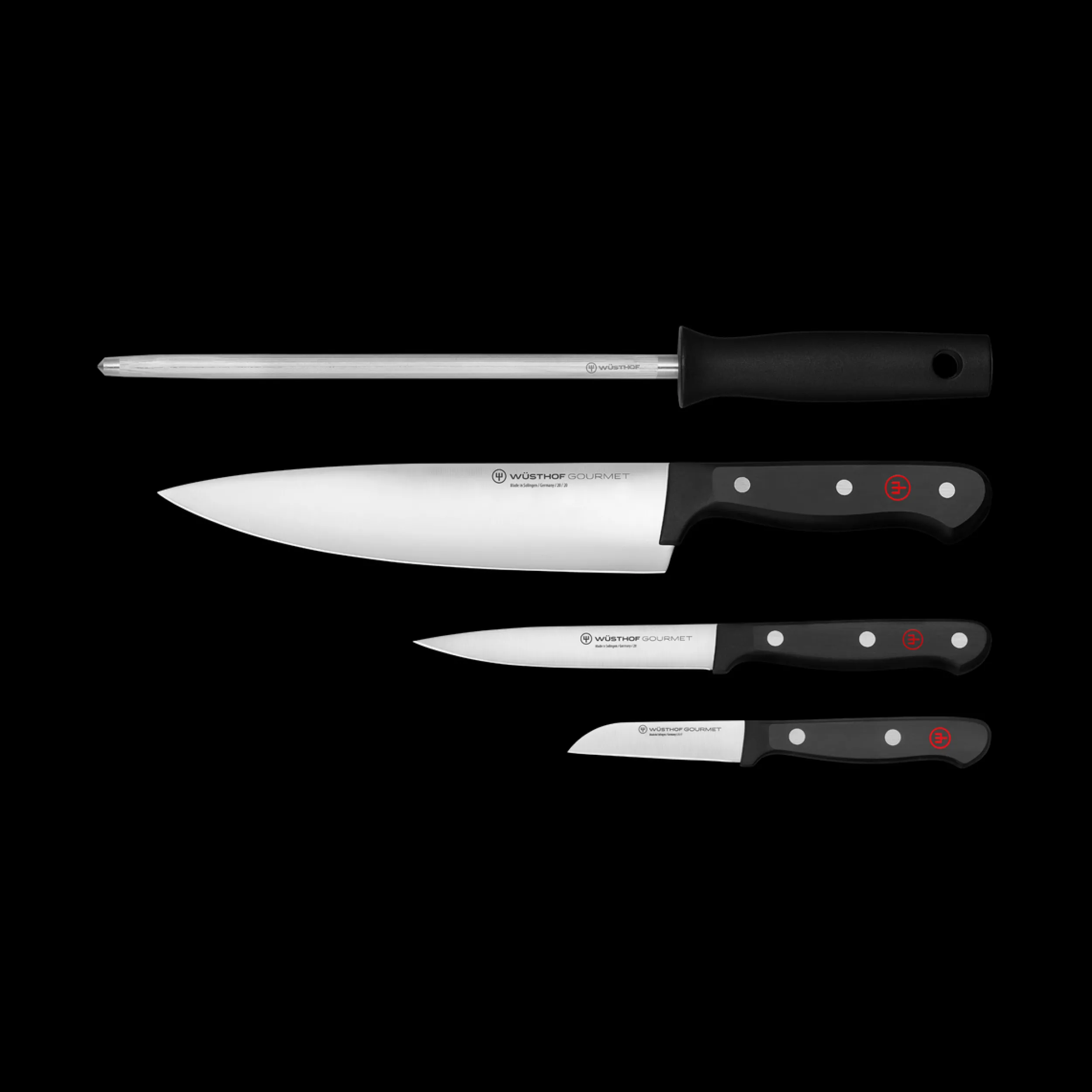 Wüsthof Knife Sets>Gourmet 4-Piece Chef's Knife Set