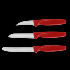 Wüsthof Knife Sets>3-Piece Paring Knife Set, Red